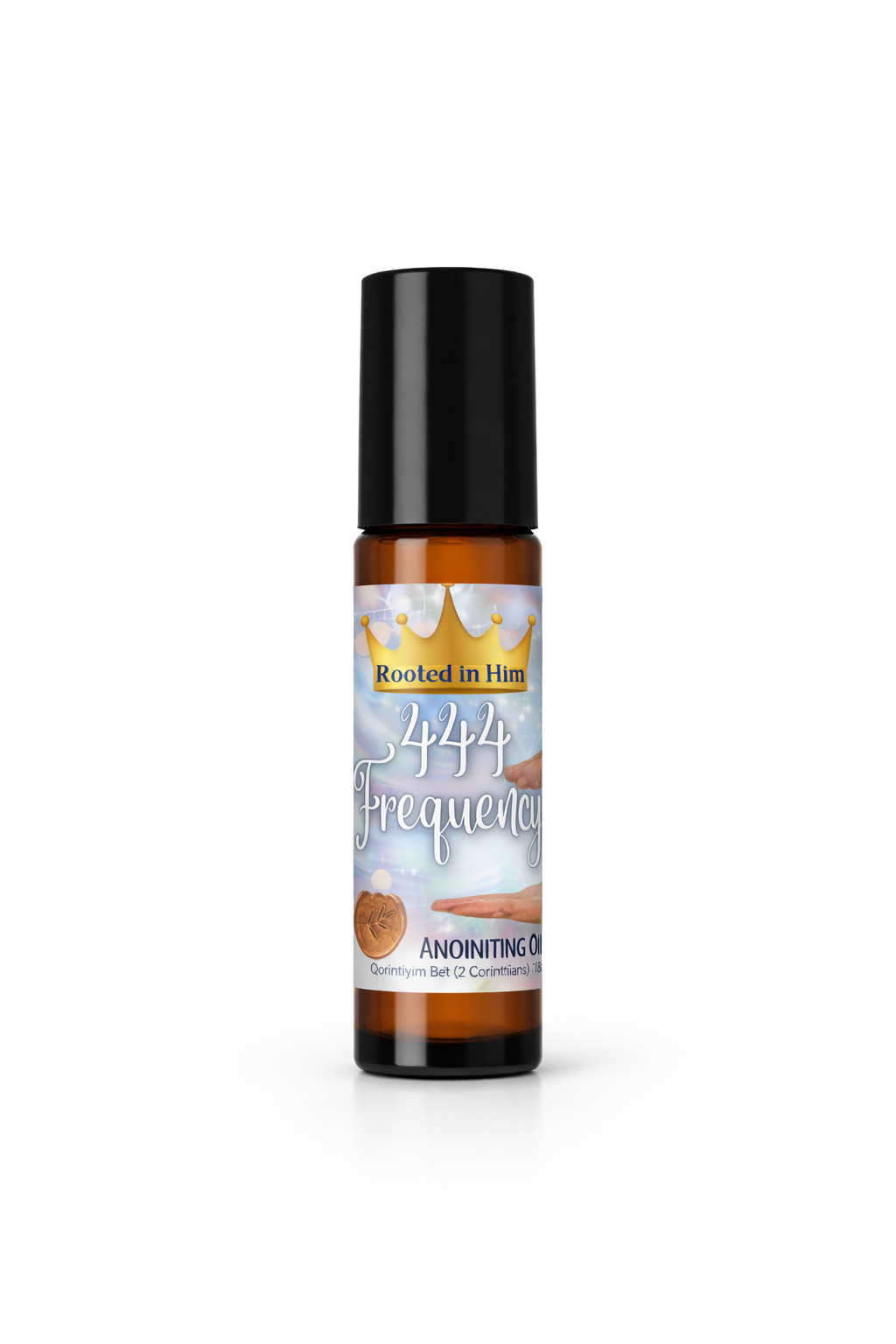 444 frequency anointing oil roller bottle by Rooted in Him for prayer and devotion