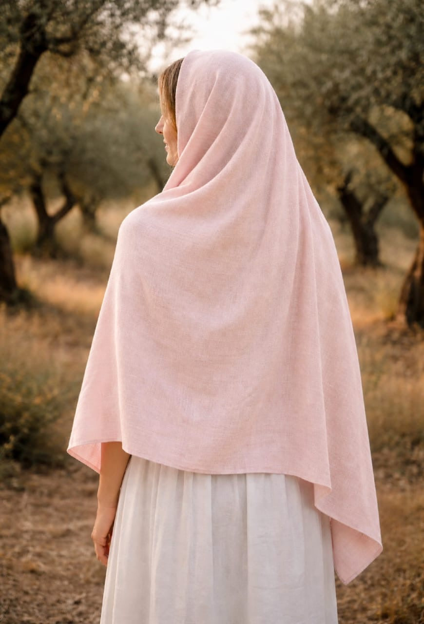 100% Pure Fine Linen Prayer Shawl for Woman