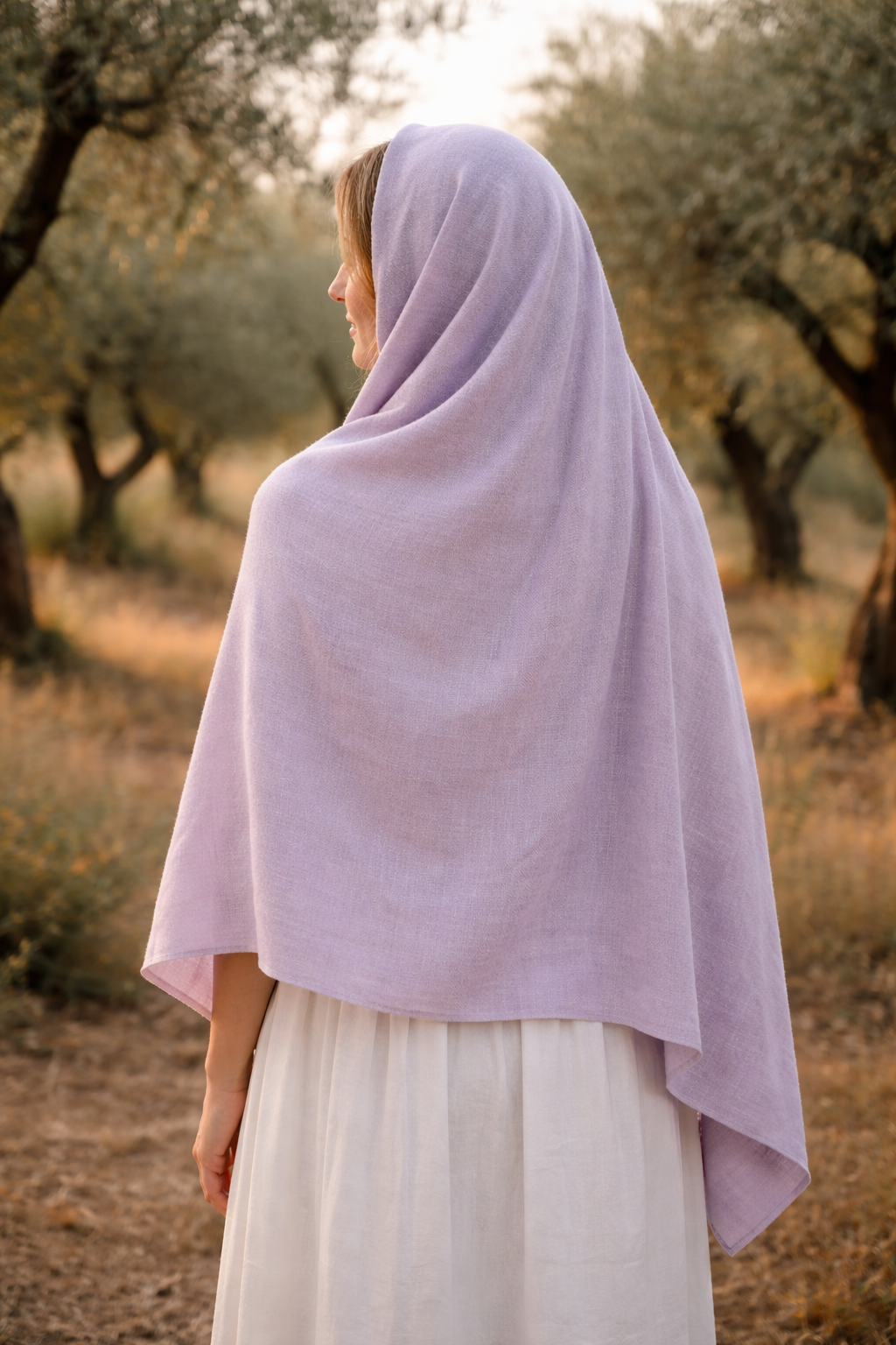 100% Pure Fine Linen Prayer Shawl for Woman