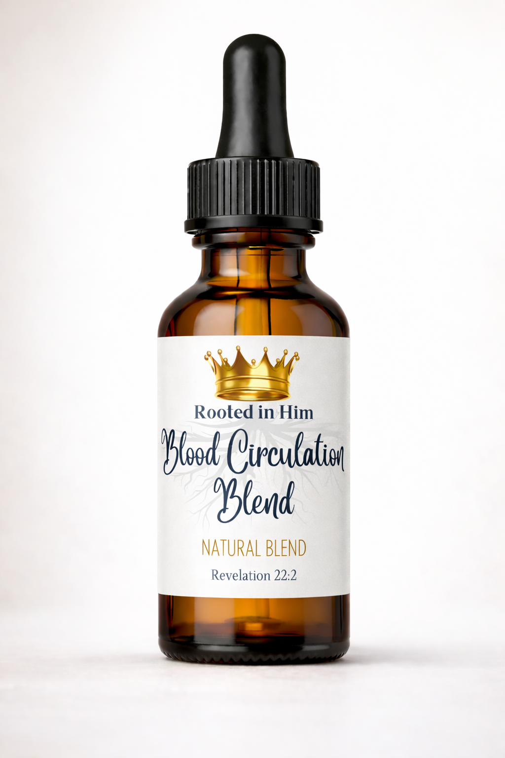 blood circulation blend healing oil blend 30ml amber bottle rooted in him