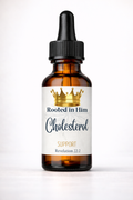 cholesterol blend healing oil blend 30ml amber bottle rooted in him
