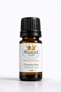 cinnamon bark essential oil 5ml amber bottle rooted in him
