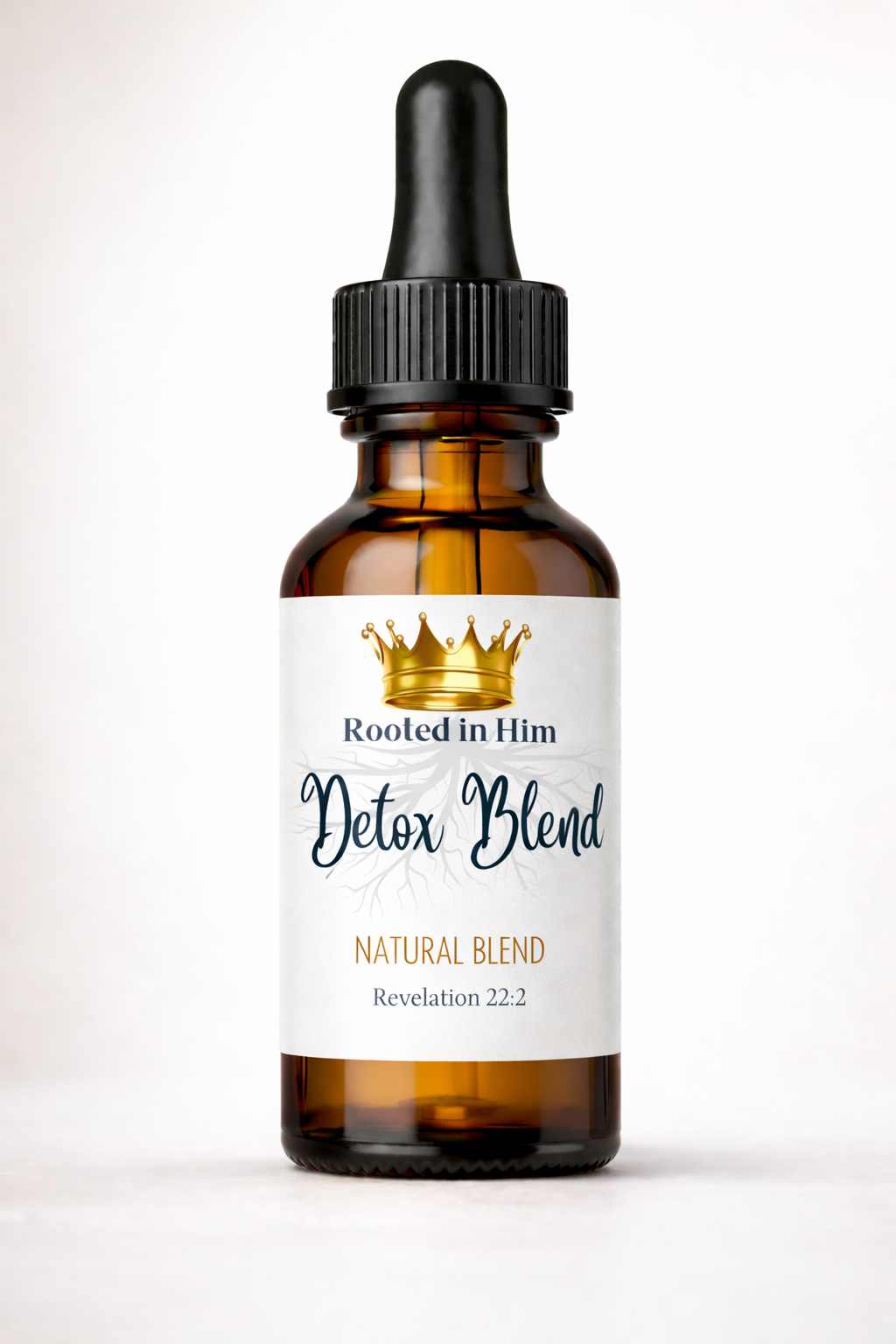 detox blend healing oil blend 30ml amber bottle rooted in him