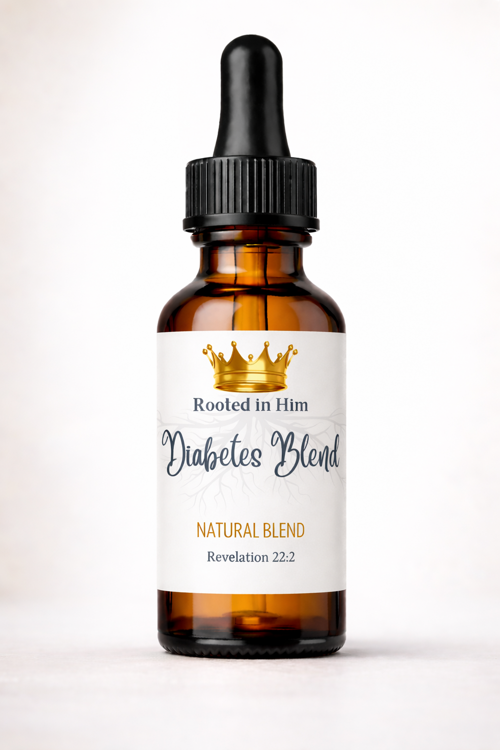 diabetes blend healing oil blend 30ml amber bottle rooted in him