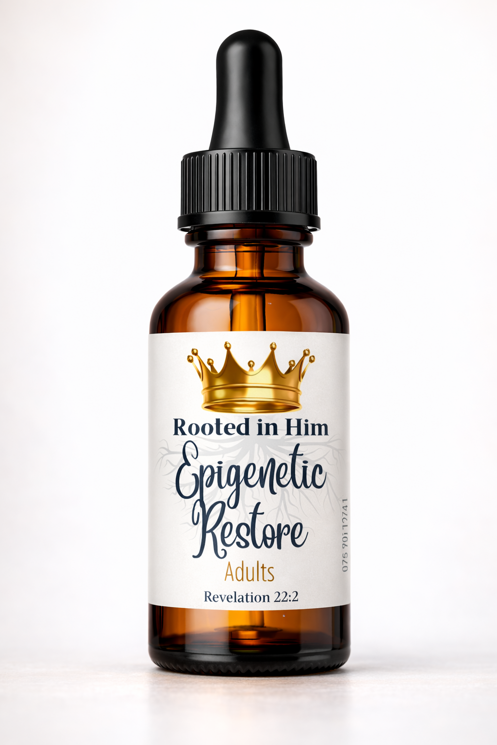 epigenetic restore healing oil blend 30ml amber bottle rooted in him adult version