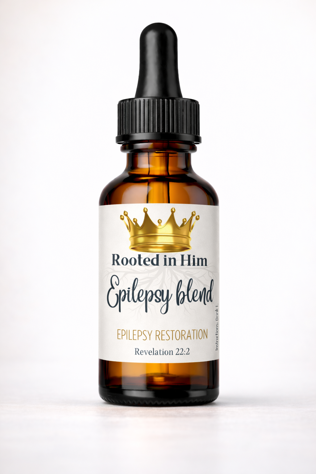 epilepsy blend healing oil blend 30ml amber bottle rooted in him