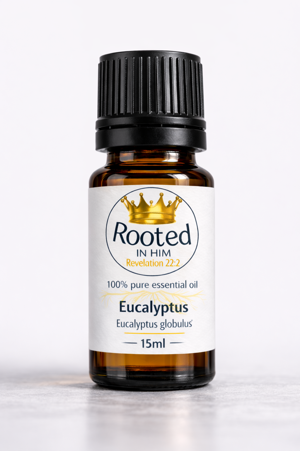 eucalyptus globulus essential oil 15ml amber bottle rooted in him