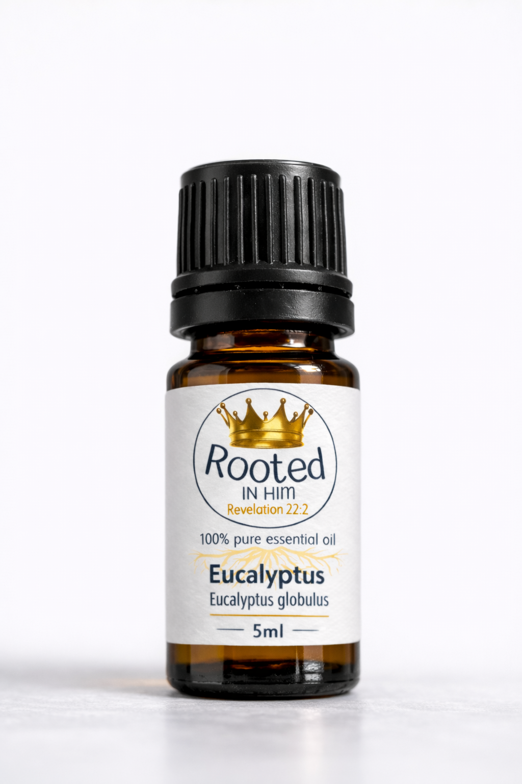 eucalyptus globulus essential oil 5ml amber bottle rooted in him