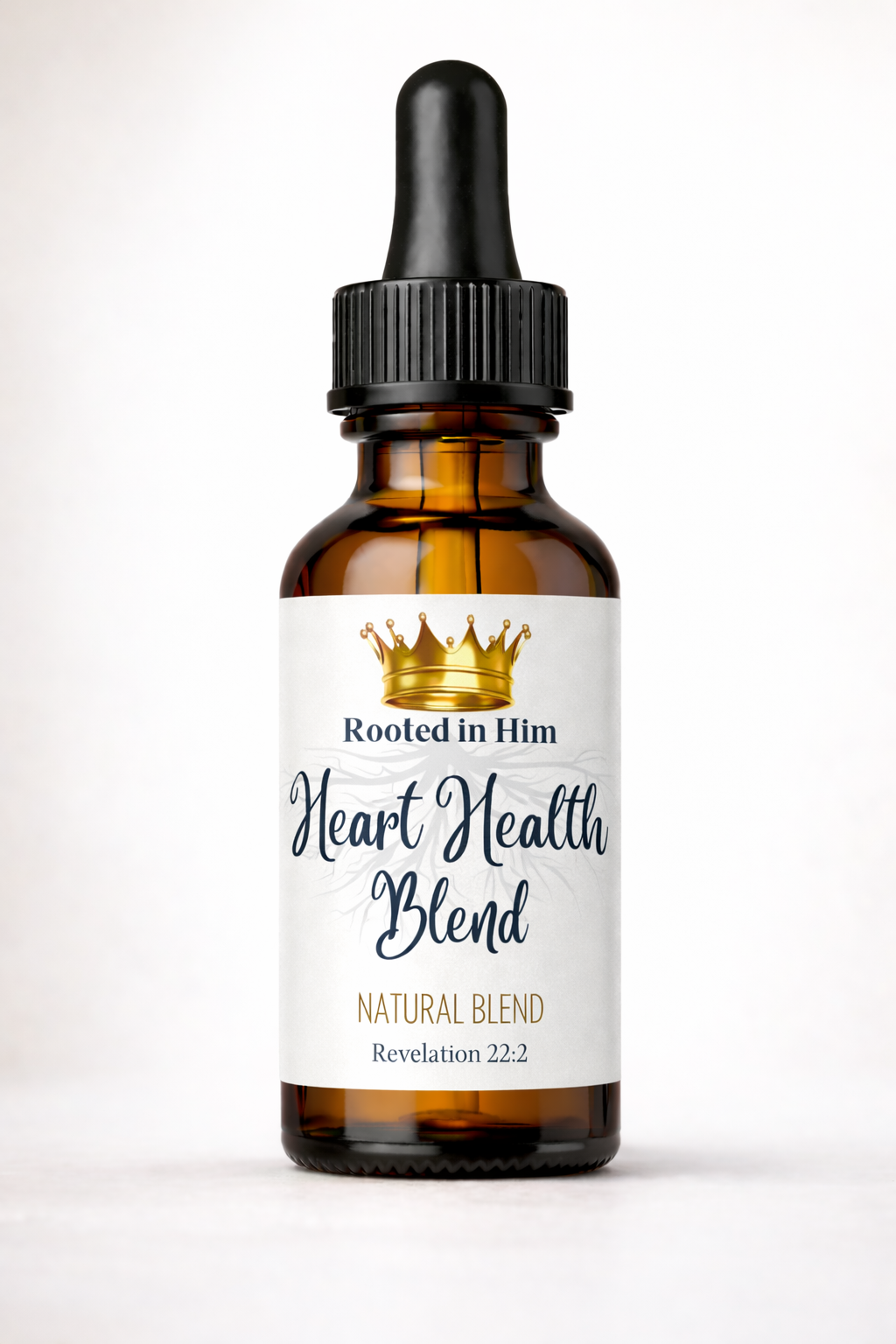heart health blend healing oil blend 30ml amber bottle rooted in him