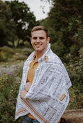 man wearing scripture identity faith wrap outdoors