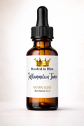 inflammation tamer blend healing oil blend 30ml amber bottle rooted in him