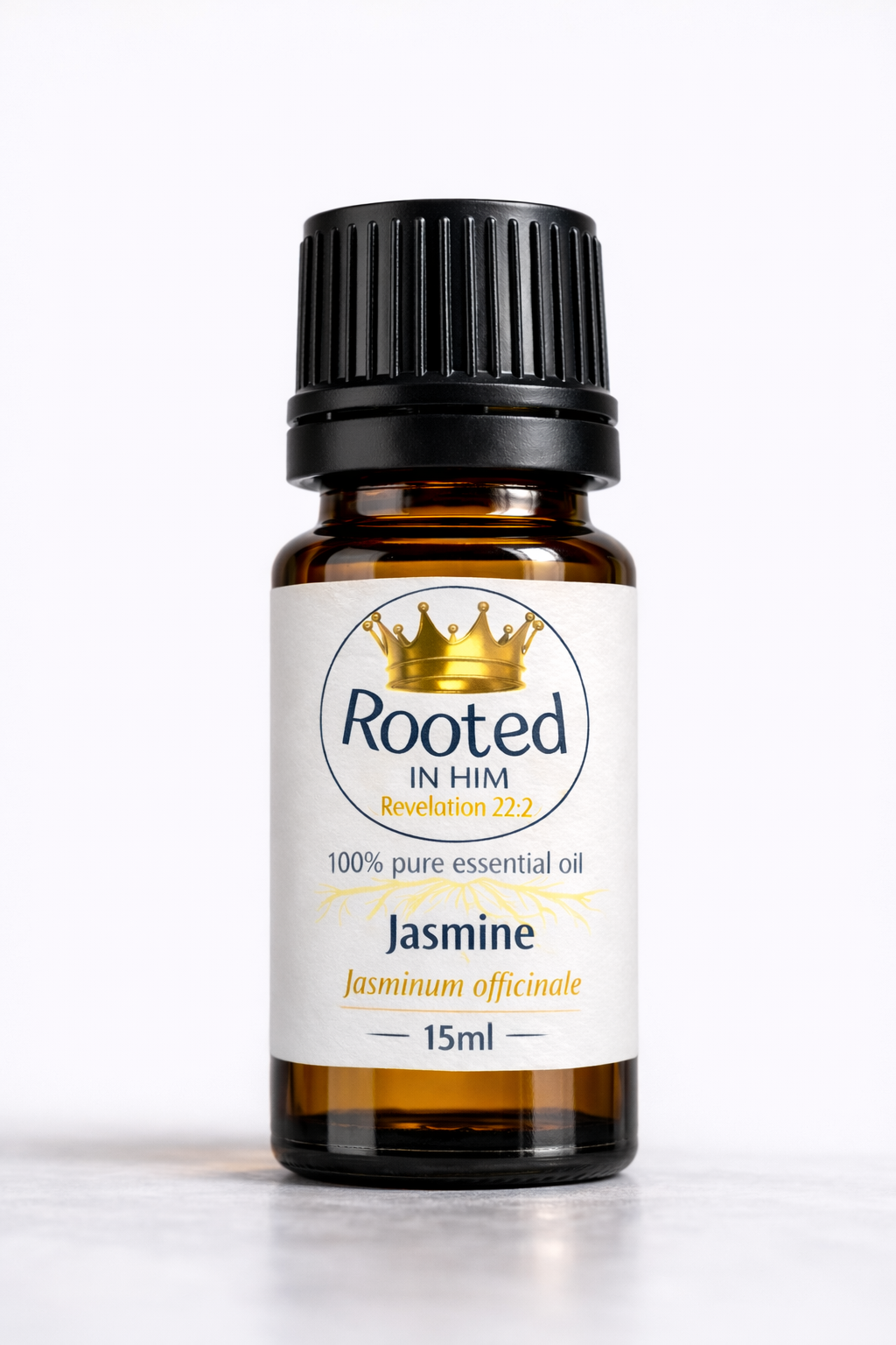jasmine essential oil 15ml amber bottle rooted in him
