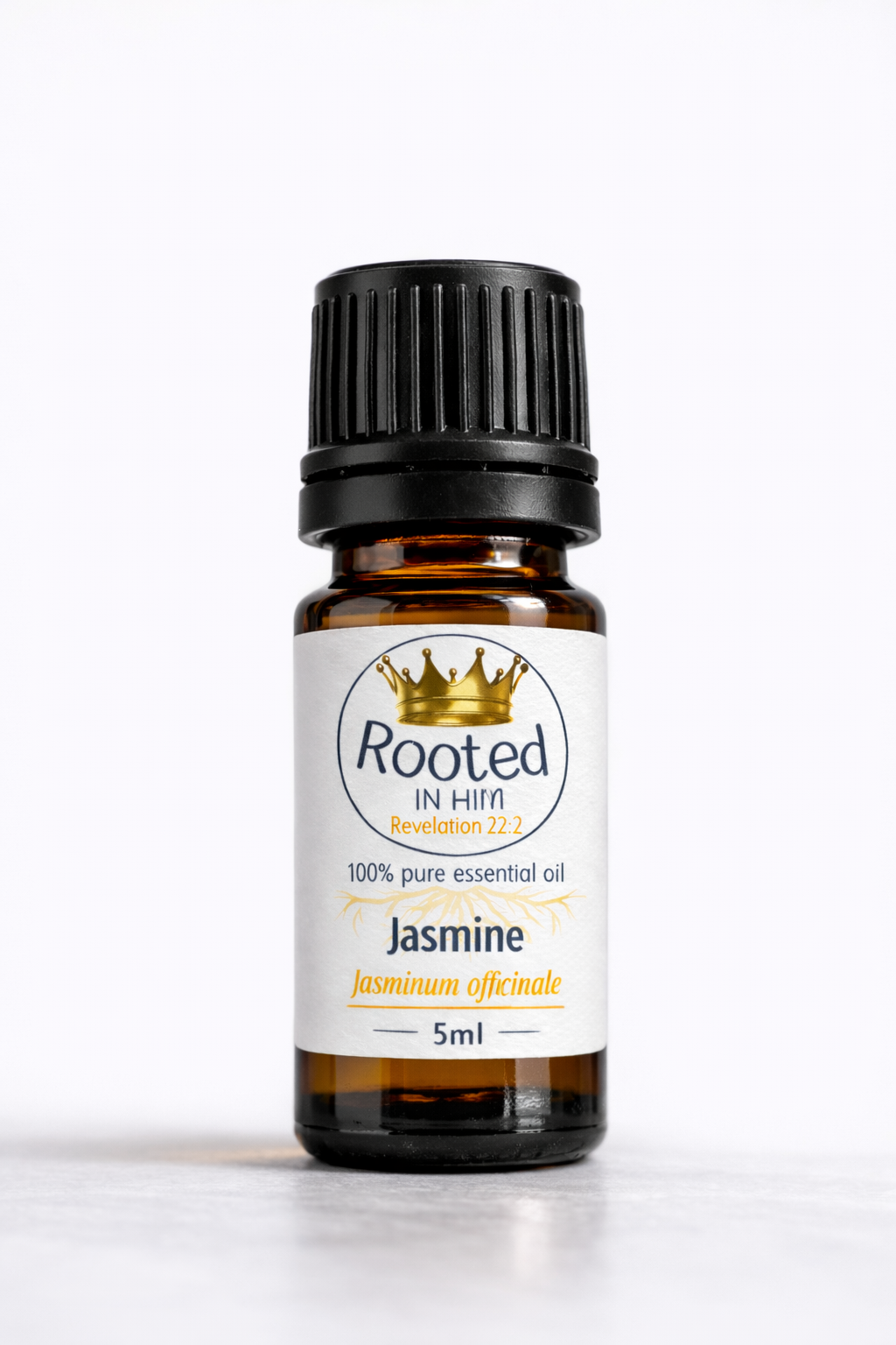jasmine essential oil 5ml amber bottle rooted in him