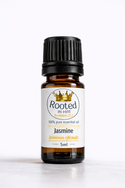 jasmine essential oil 5ml amber bottle rooted in him