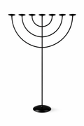 Large black seven branch menorah decorative faith lampstand by Rooted in Him