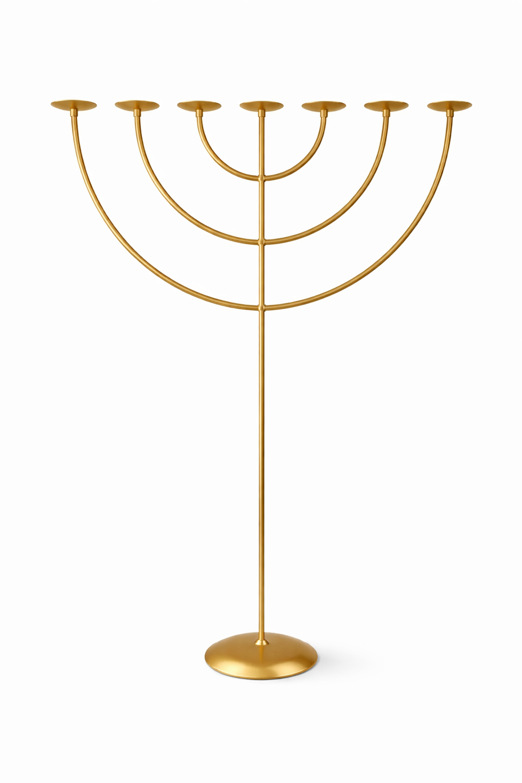 Large gold seven branch menorah decorative faith lampstand by Rooted in Him