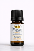 mandarin essential oil 5ml amber bottle rooted in him