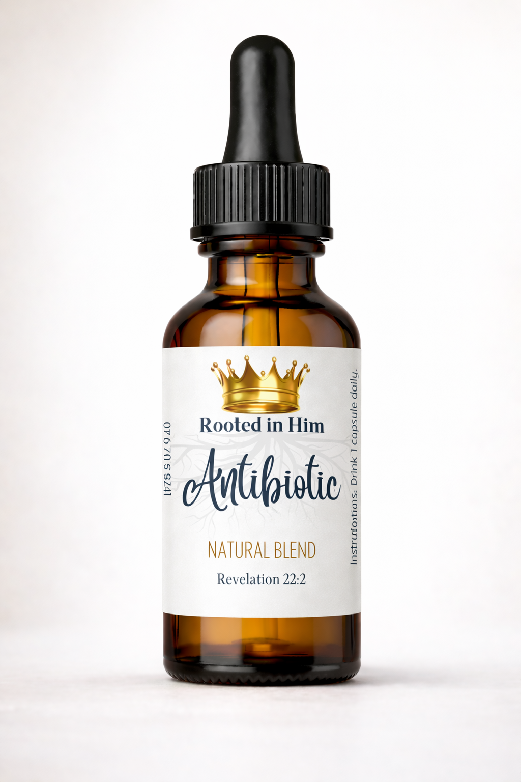 natural antibiotic healing oil blend 30ml amber bottle rooted in him