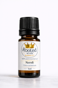 neroli essential oil 5ml amber bottle rooted in him