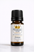 orange essential oil 5ml amber bottle rooted in him