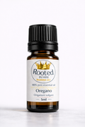 oregano essential oil 5ml amber bottle rooted in him