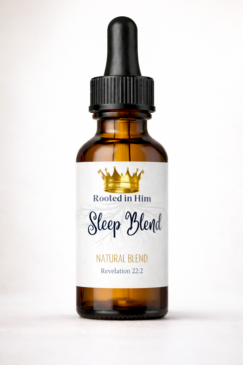 sleep blend healing oil blend 30ml amber bottle rooted in him