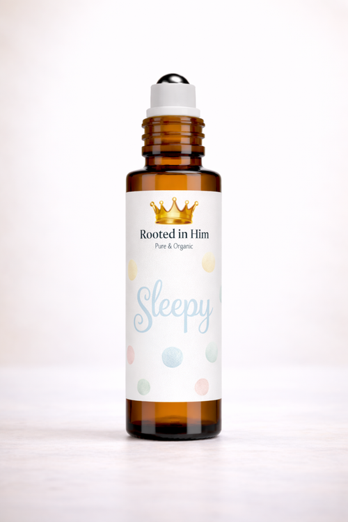 sleepy kids remedy roller 10ml amber bottle rooted in him