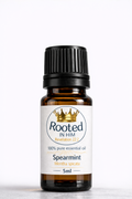 spearmint essential oil 5ml amber bottle rooted in him
