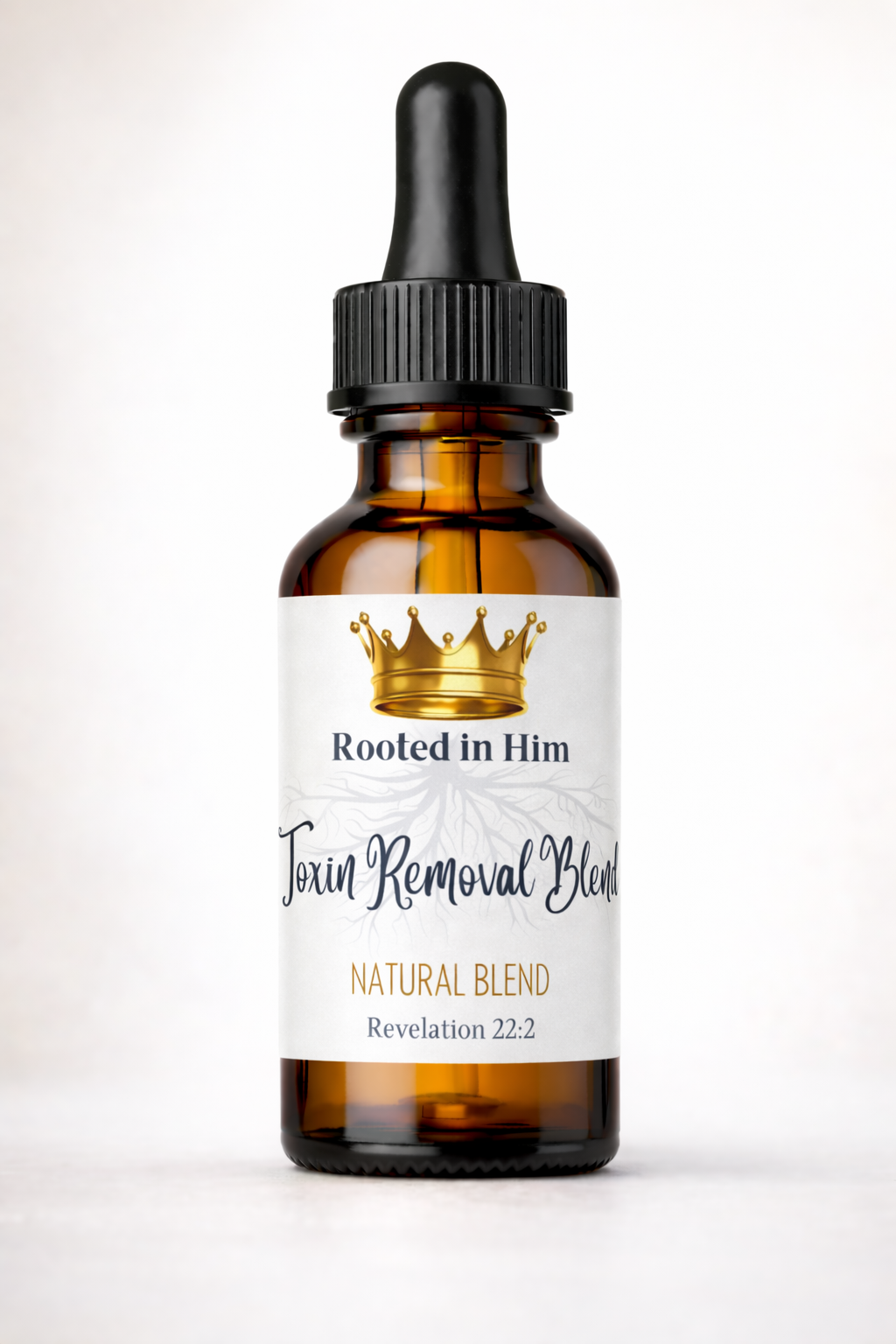toxin removal blend healing oil blend 30ml amber bottle rooted in him
