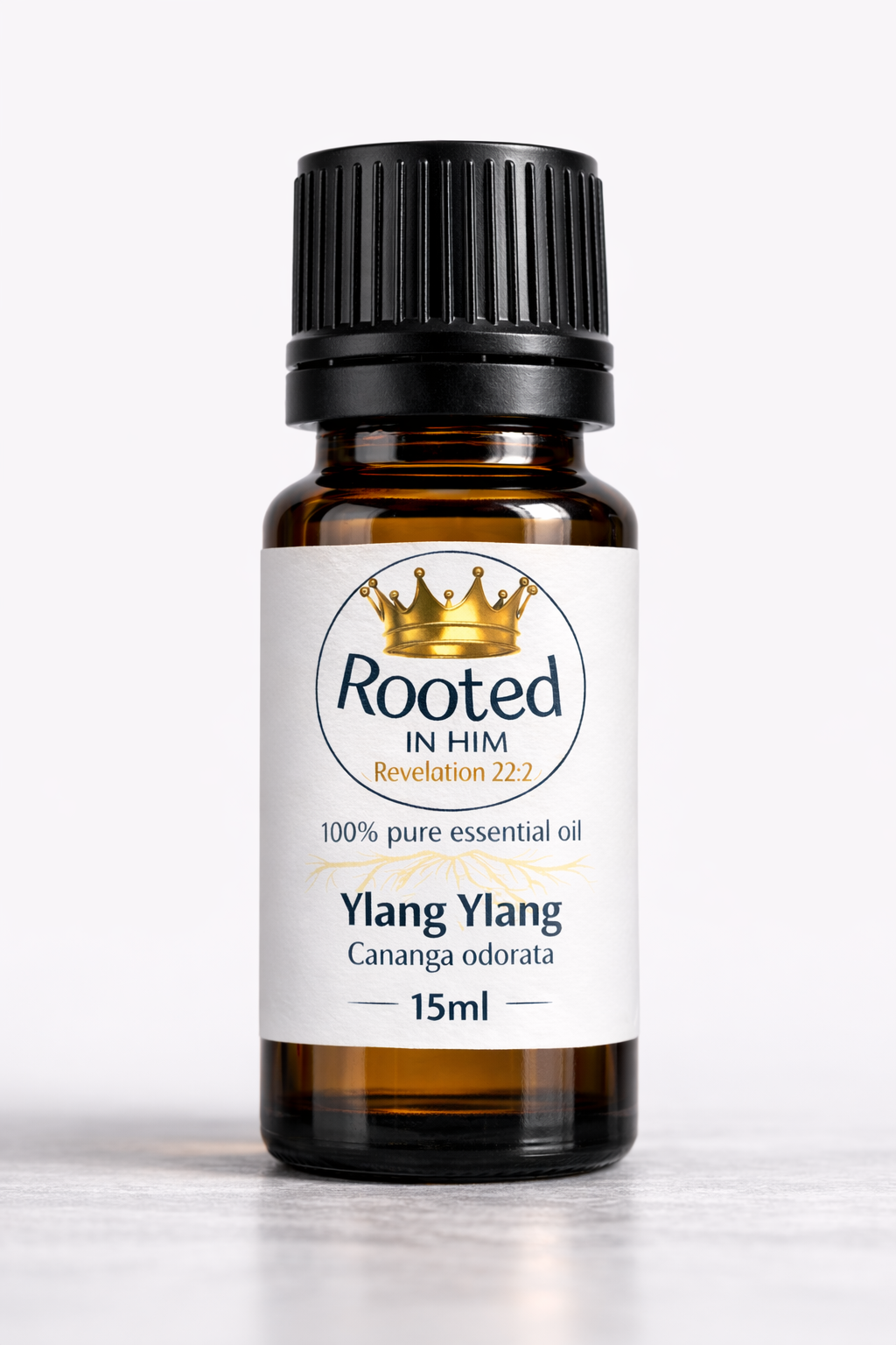 ylang ylang essential oil 15ml amber bottle rooted in him