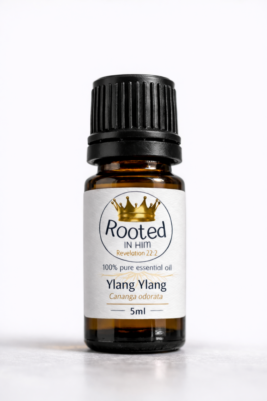 ylang ylang essential oil 5ml amber bottle rooted in him